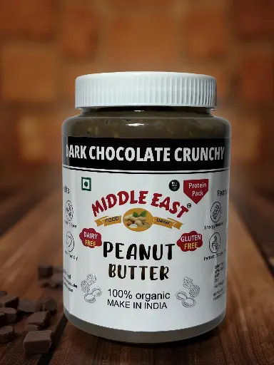 Dark Chocolate Crunchy Peanut Butter | Middle East Peanut Butter